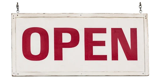 Open sign